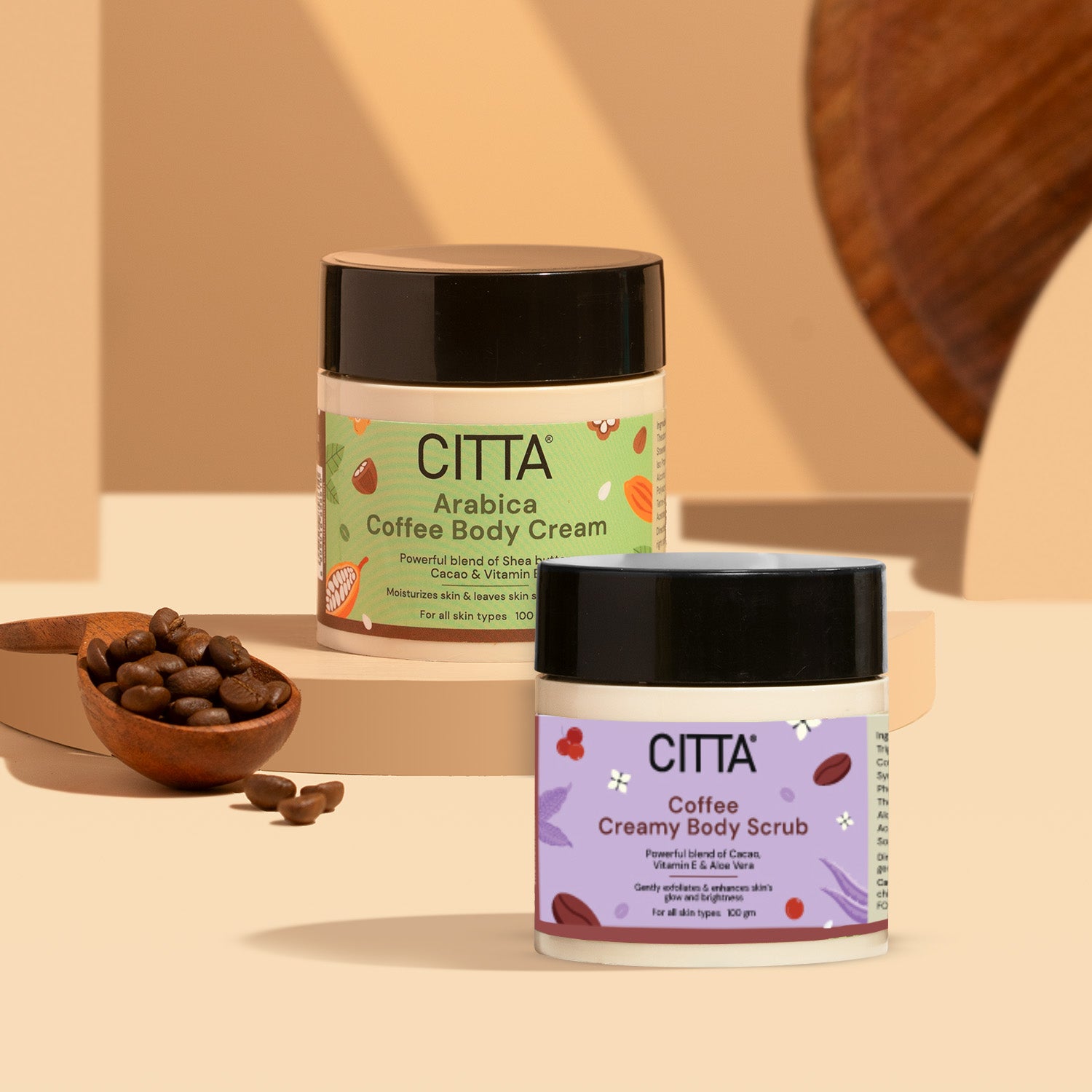 CITTA Arabica Coffee Body Scrub & Body Cream Combo