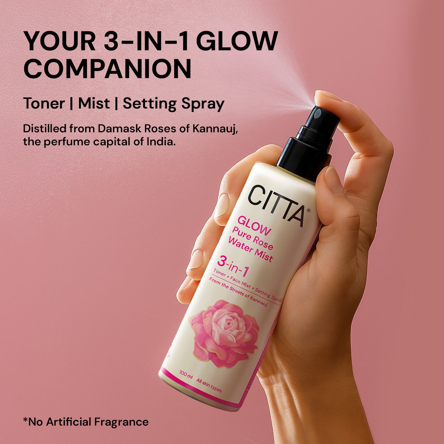 GLOW TONER - Pure Rose Water Mist
