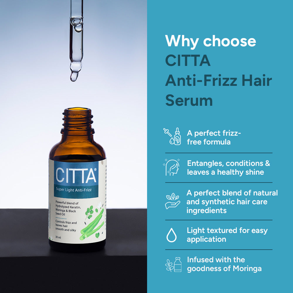 Best Hair Serum for Frizzy Hair – Lightweight, Non-Greasy, Enriched with Moringa and Keratin