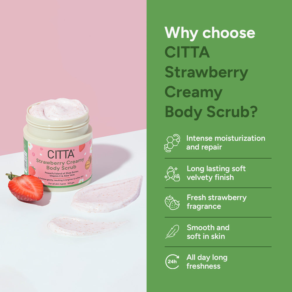 Best Strawberry Body Scrub for Women and Men with Intense Moisturization and Fresh Fragrance