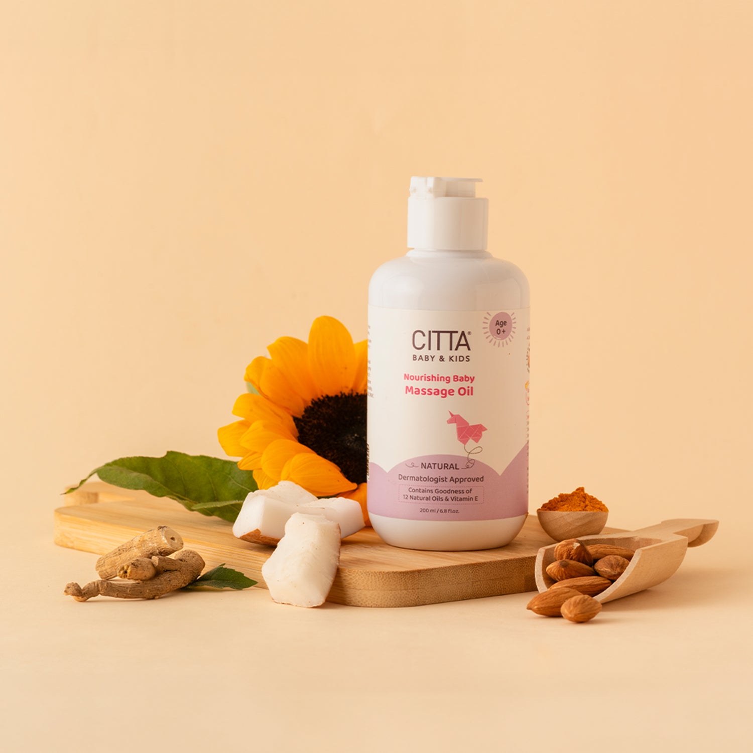 CITTA Natural Nourishing Baby Massage Oil – best baby massage oil for newborns and infants