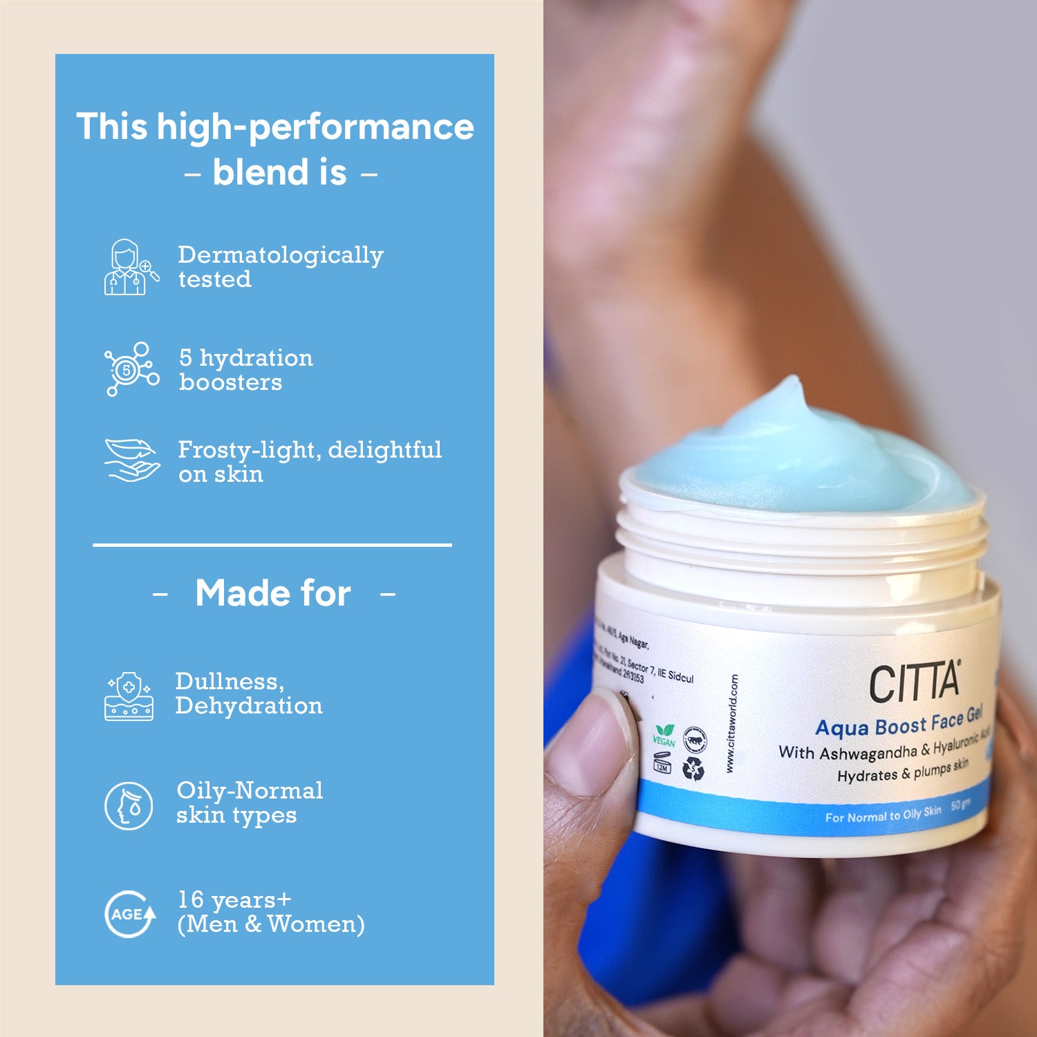 Buy Lightweight oil free moisturizer for dull, dehydrated, oily and normal skin types