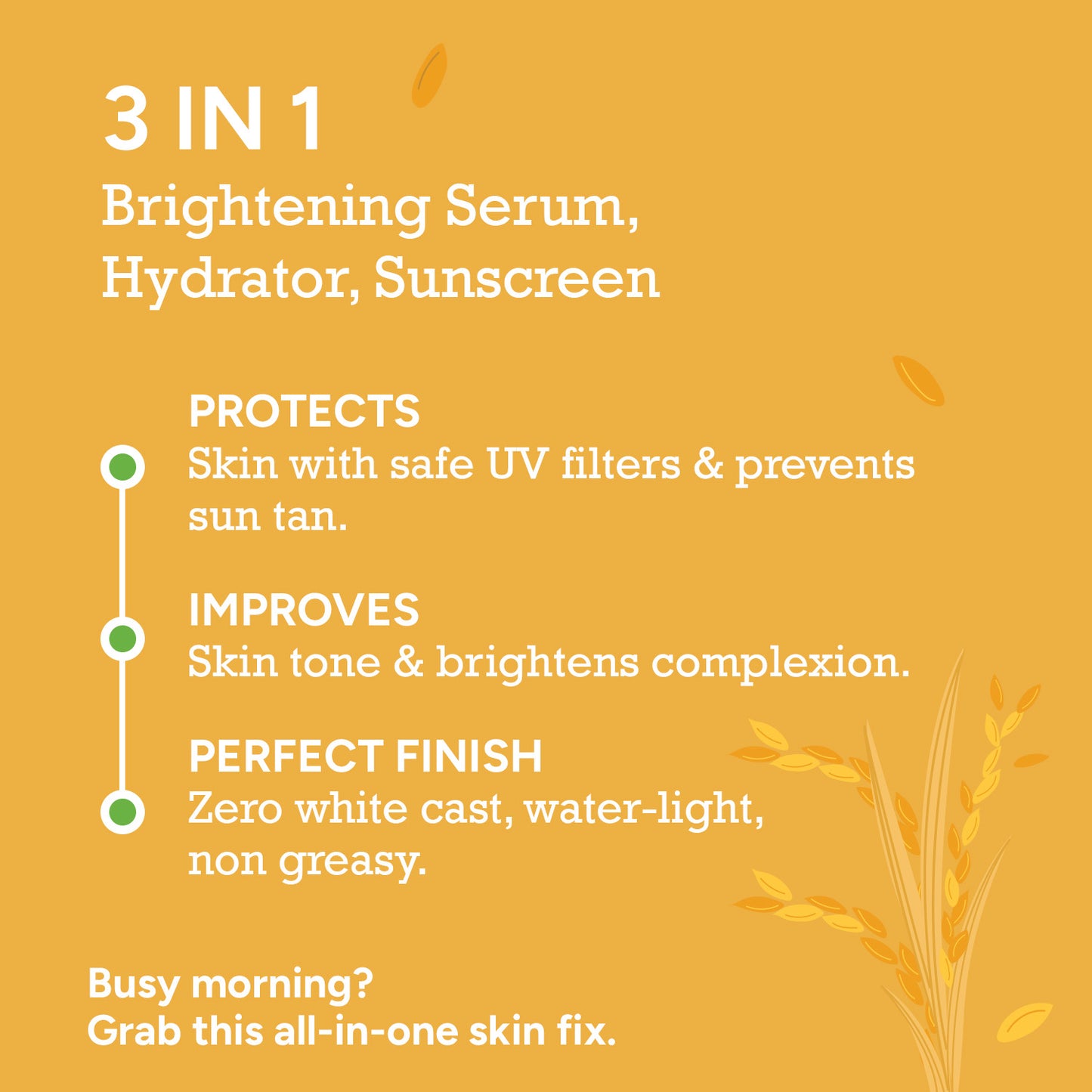 30ml $$** Buy Invisible Sunscreen Serum SPF 50 PA+++ – Hydrates and Plumps Skin.