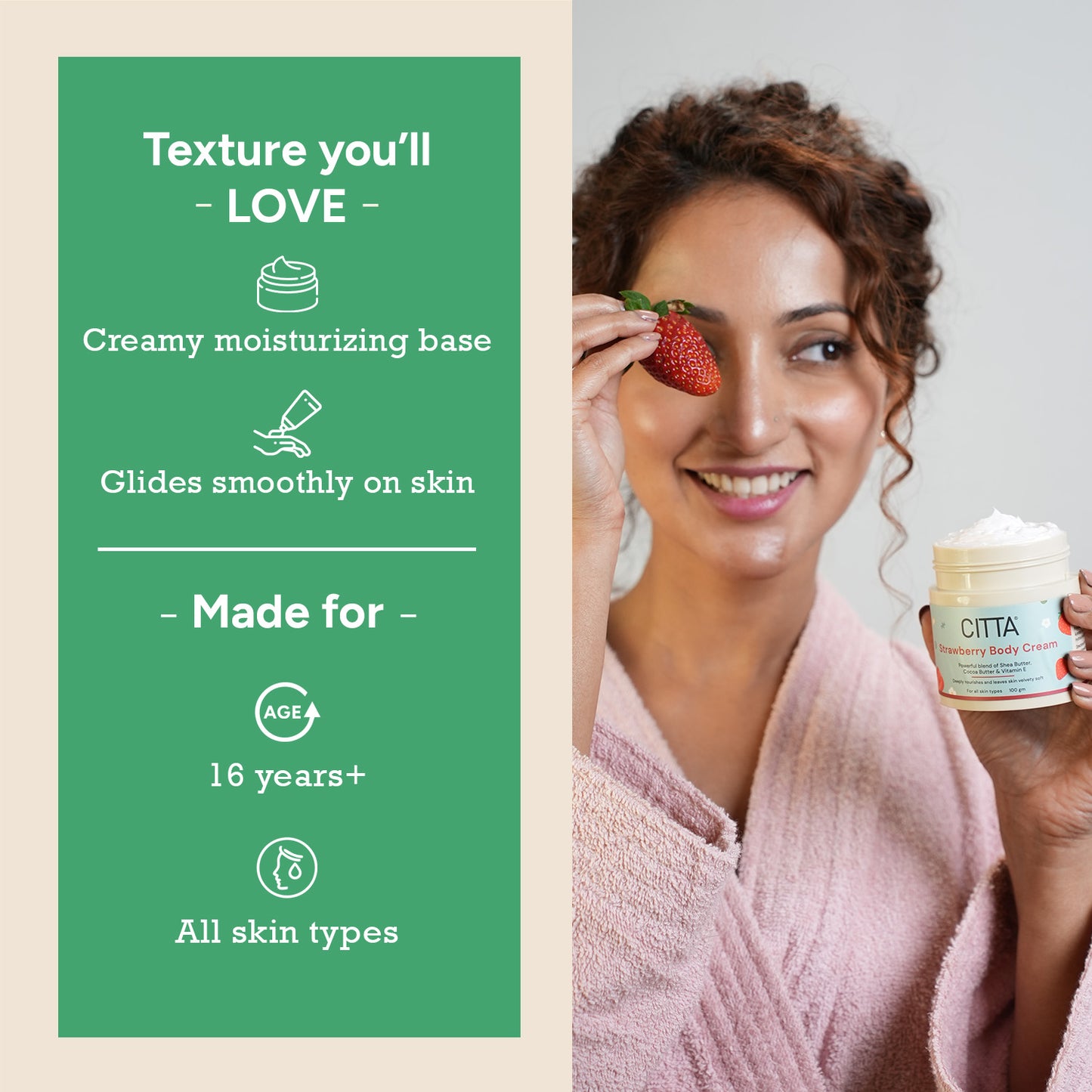 100gm $$** Buy Creamy body butter cream with smooth texture suitable for all skin types