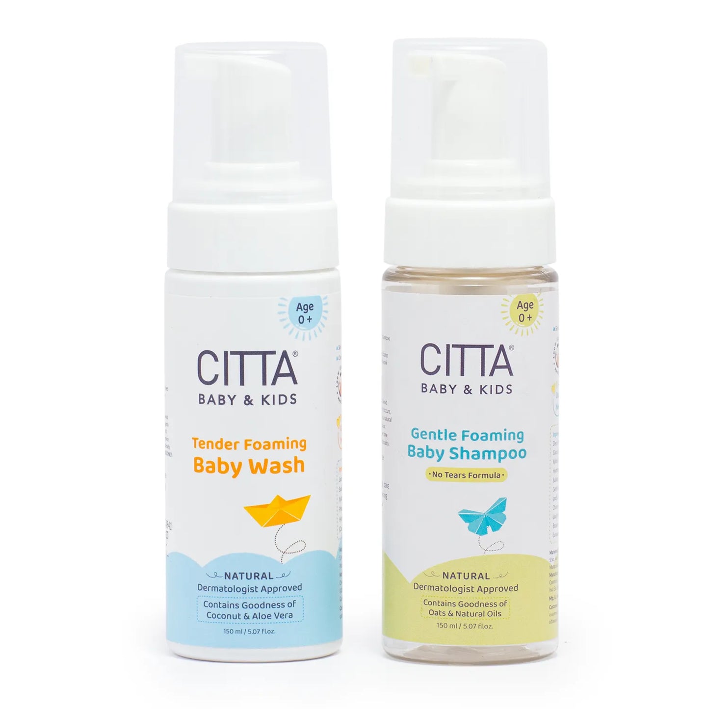 $$** CITTA Baby Bath Gift Set – includes Gentle Foaming Baby Shampoo and Tender Foaming Baby Wash