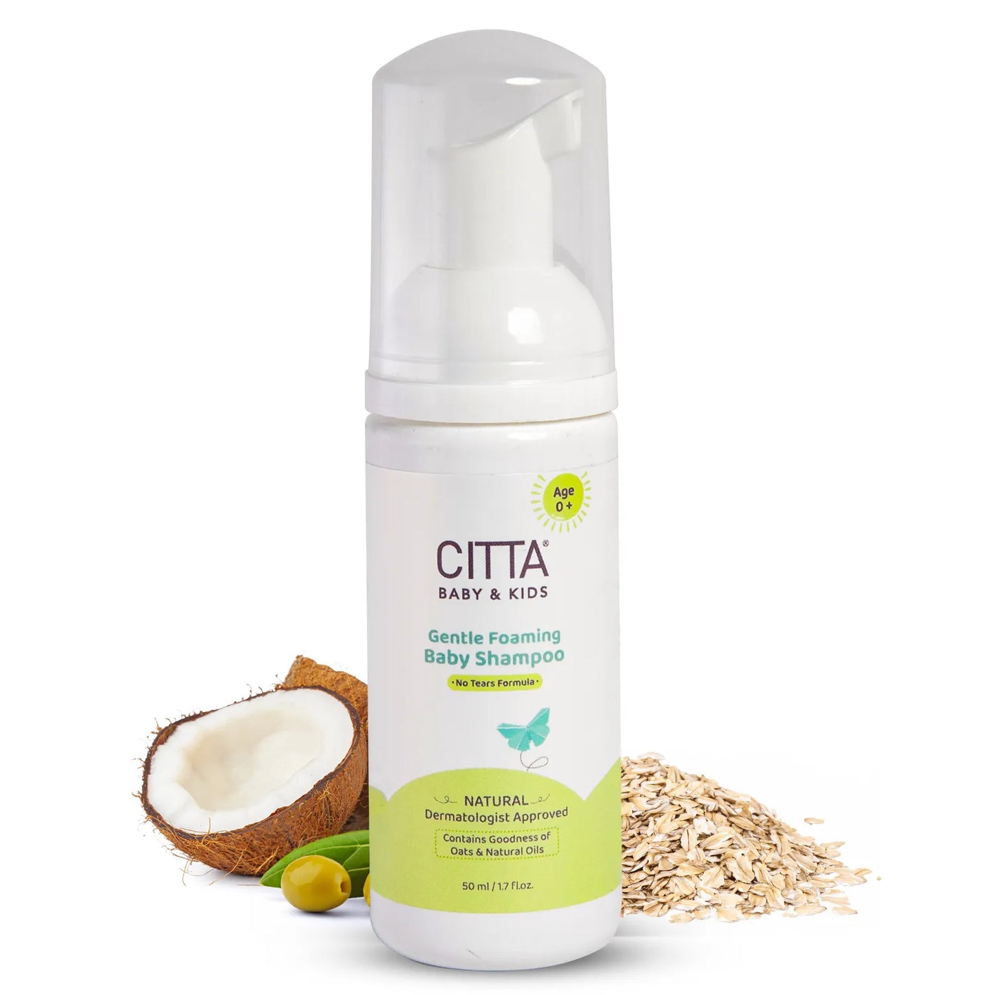 50ml $$** CITTA Gentle Foaming Baby Shampoo – best shampoo for kids and newborns with natural ingredients