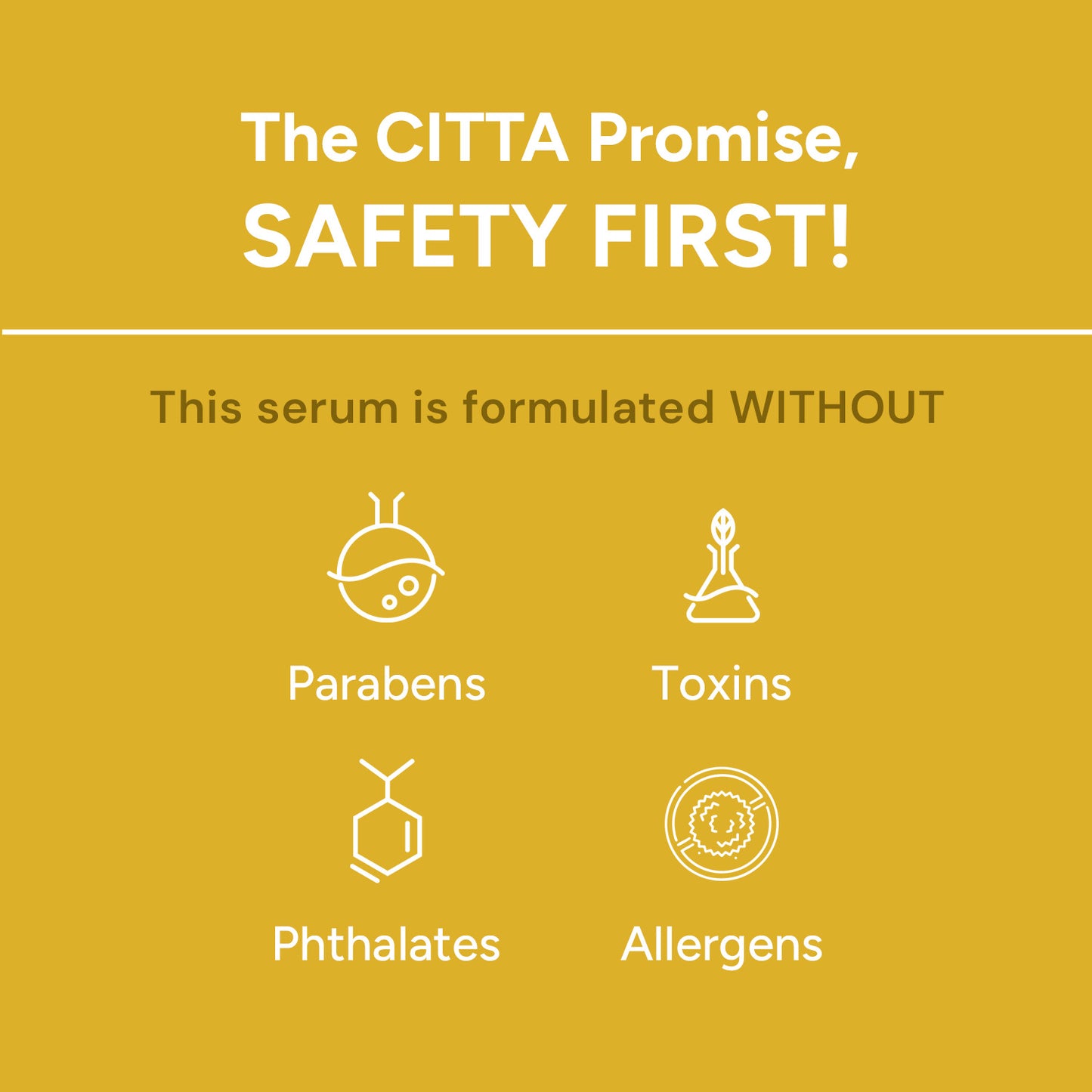 30ml $$** CITTA Radiance Gold Serum – Safe Face Serum without Parabens, Phthalates, Toxins or Allergens