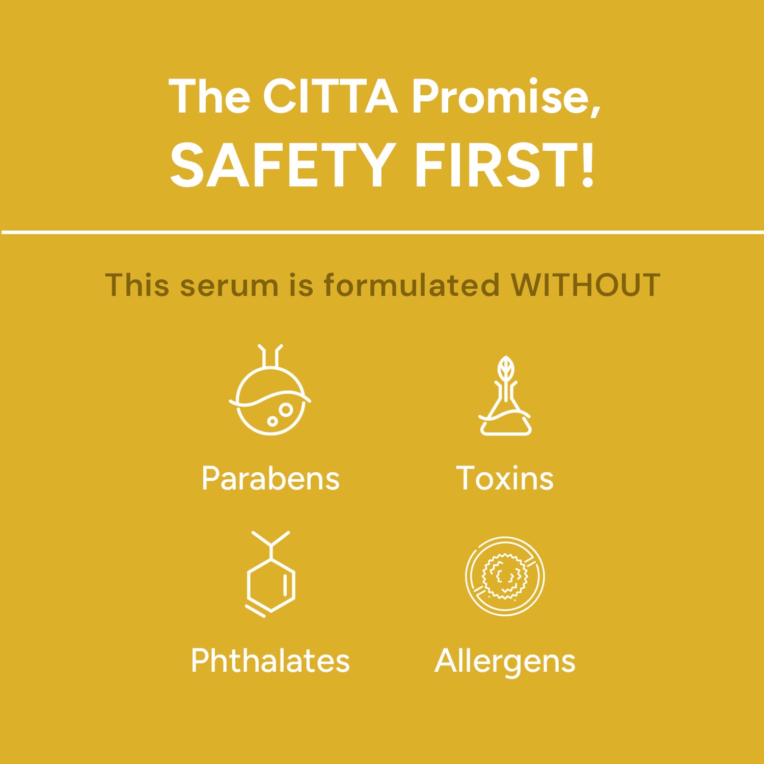 CITTA Radiance Gold Serum – Safe Face Serum without Parabens, Phthalates, Toxins or Allergens