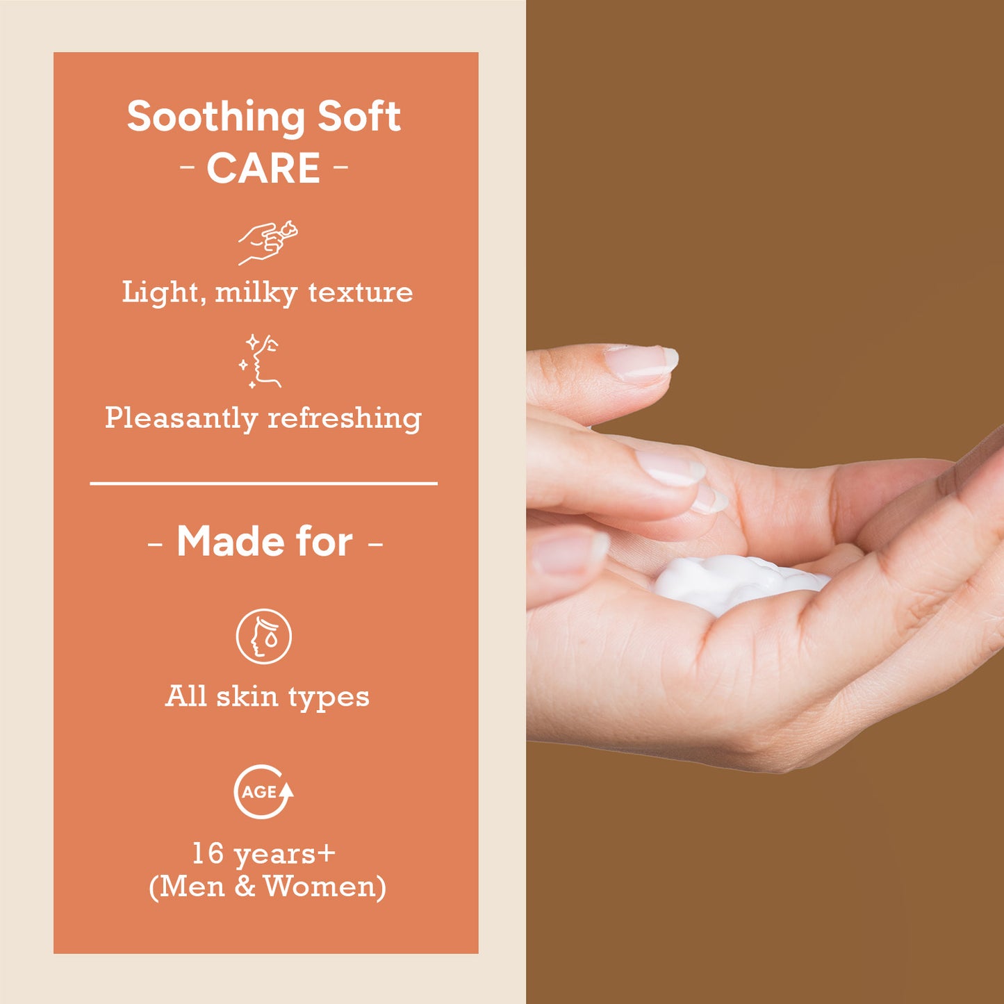 50ml $$** Lightweight body lotion with soft milky texture for all skin types men and women