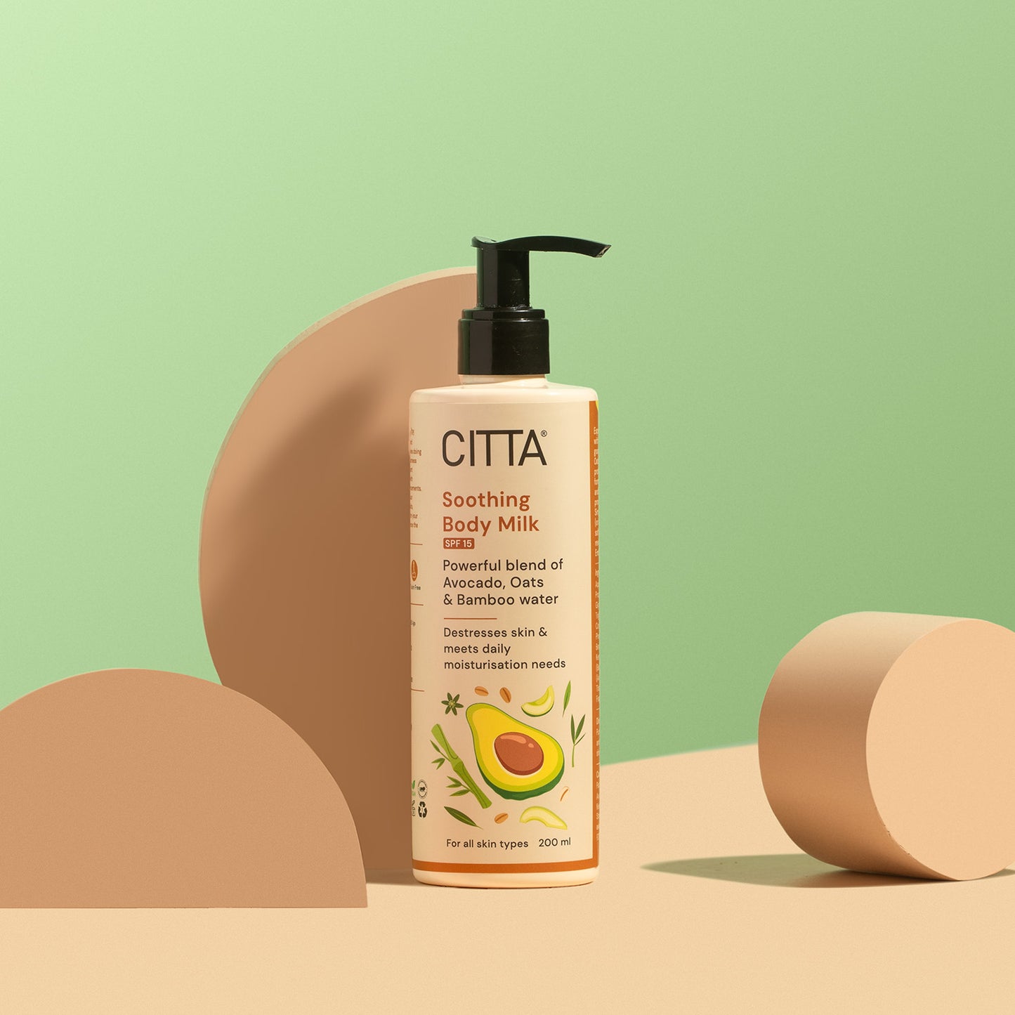 200ml $$** CITTA Soothing Body Milk with SPF | Lightweight Body Lotion for Summer Hydration