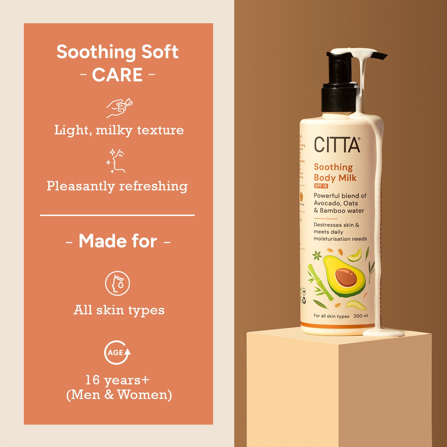 200ml $$** Lightweight body lotion with soft milky texture for all skin types men and women