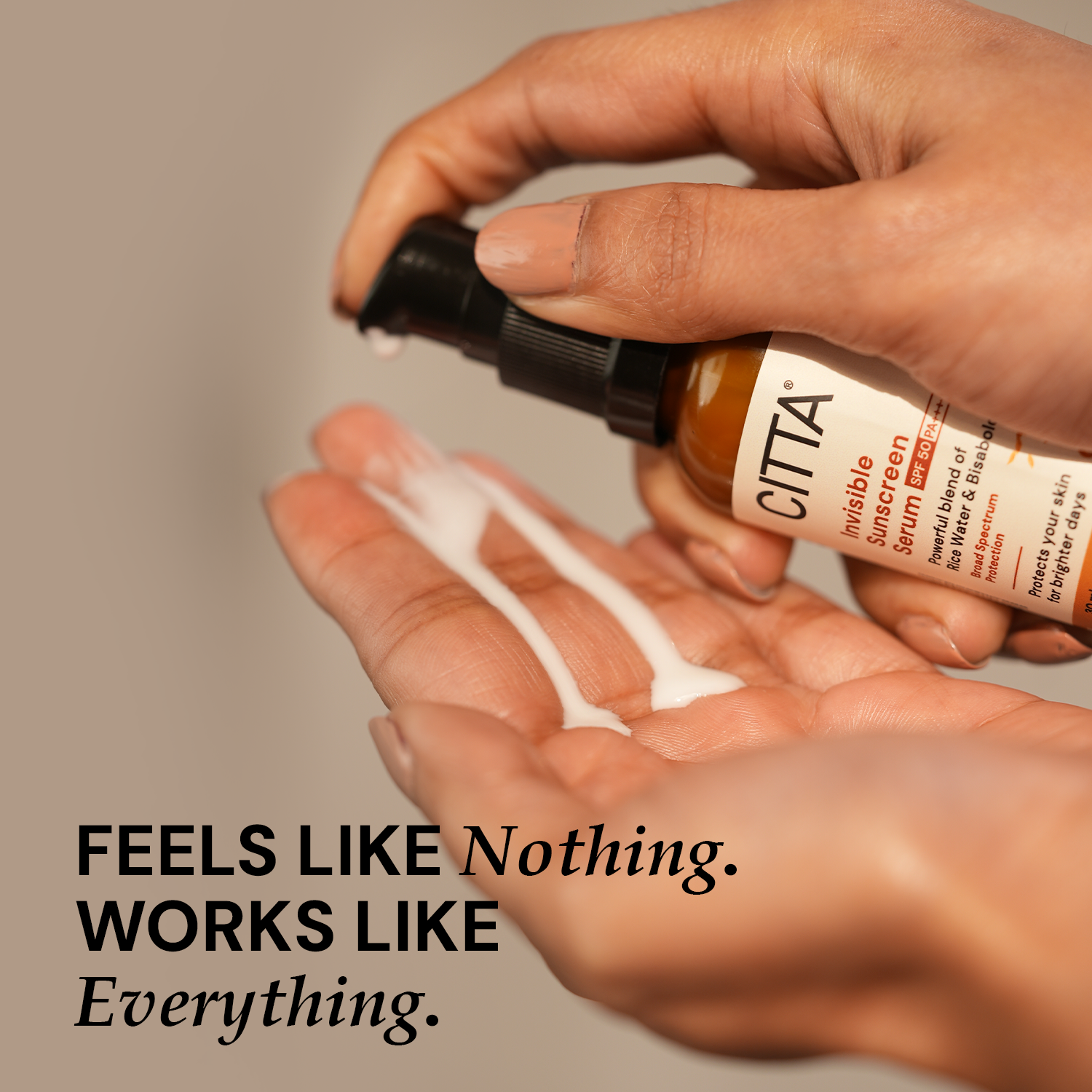 CITTA sunscreen serum SPF 50 PA invisible finish with rice water and bisabolol