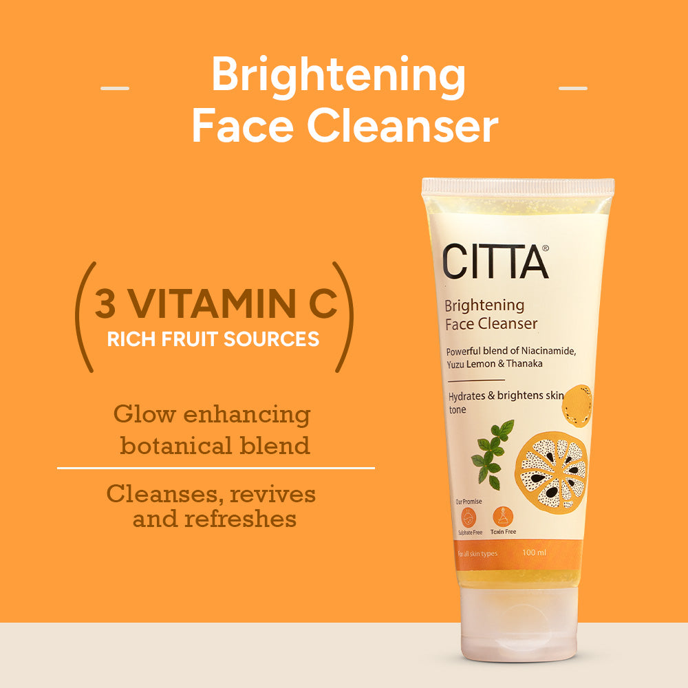 Gentle Vitamin C face wash formulated without sulphates, toxins, phthalates or allergens – safe for skin