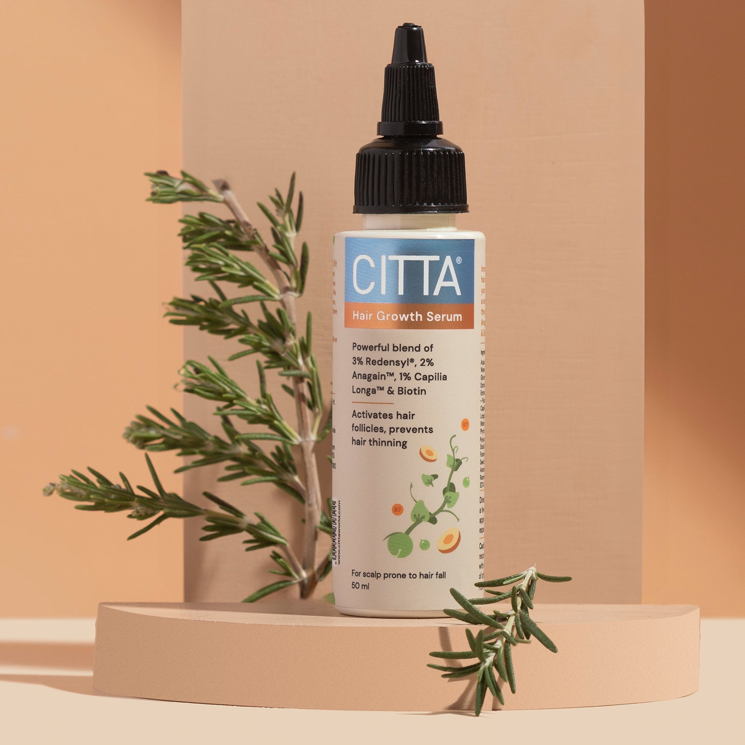 Hair Growth Serum for Men & Women online in India | 3% Redensyl + 2% Anagain serum