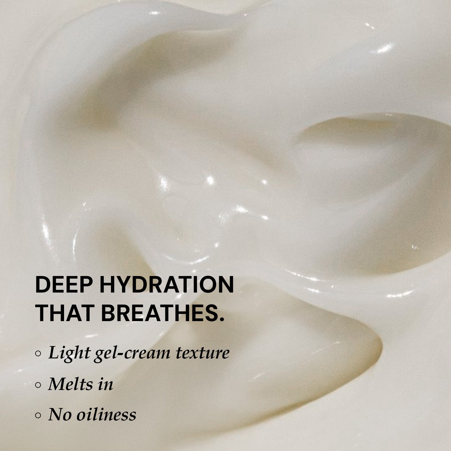 Lightweight gel-cream night cream for oily skin and dry skin with deep hydration