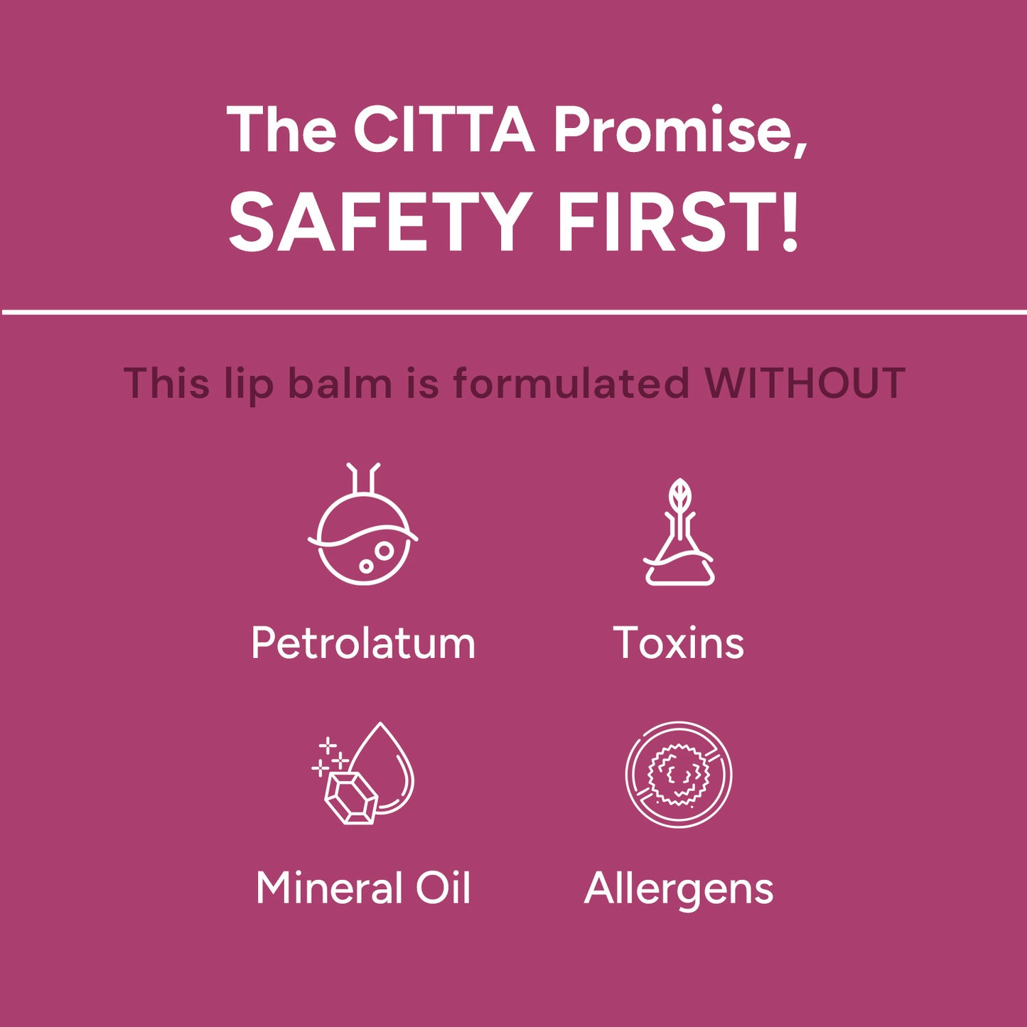 5gm $$** Toxin-free beetroot lip balm – free from petrolatum, mineral oil, and allergens