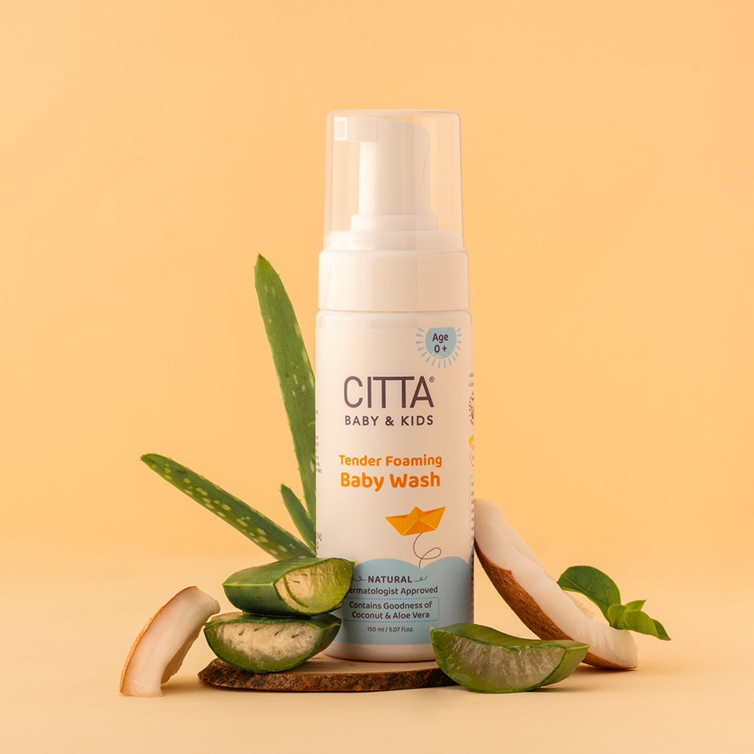 300ml $$** Buy CITTA Natural Tender Foaming Baby Wash Online in India – gentle baby body wash for newborns and kids