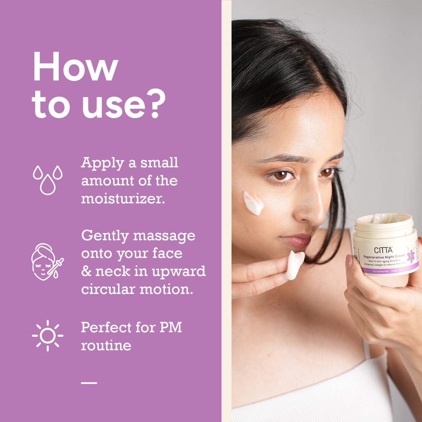 50gm $$** How to use CITTA Regenerative Anti Aging Night Cream