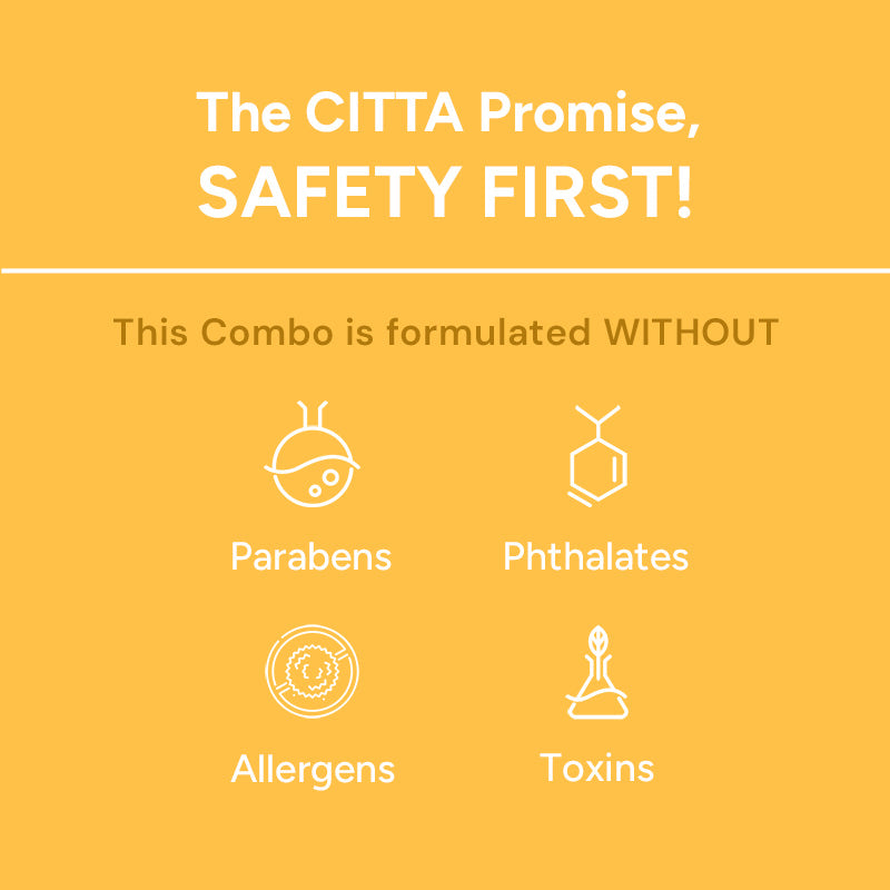 CITTA Vitamin C Face Combo - With Face Wash, Scrub & Serum