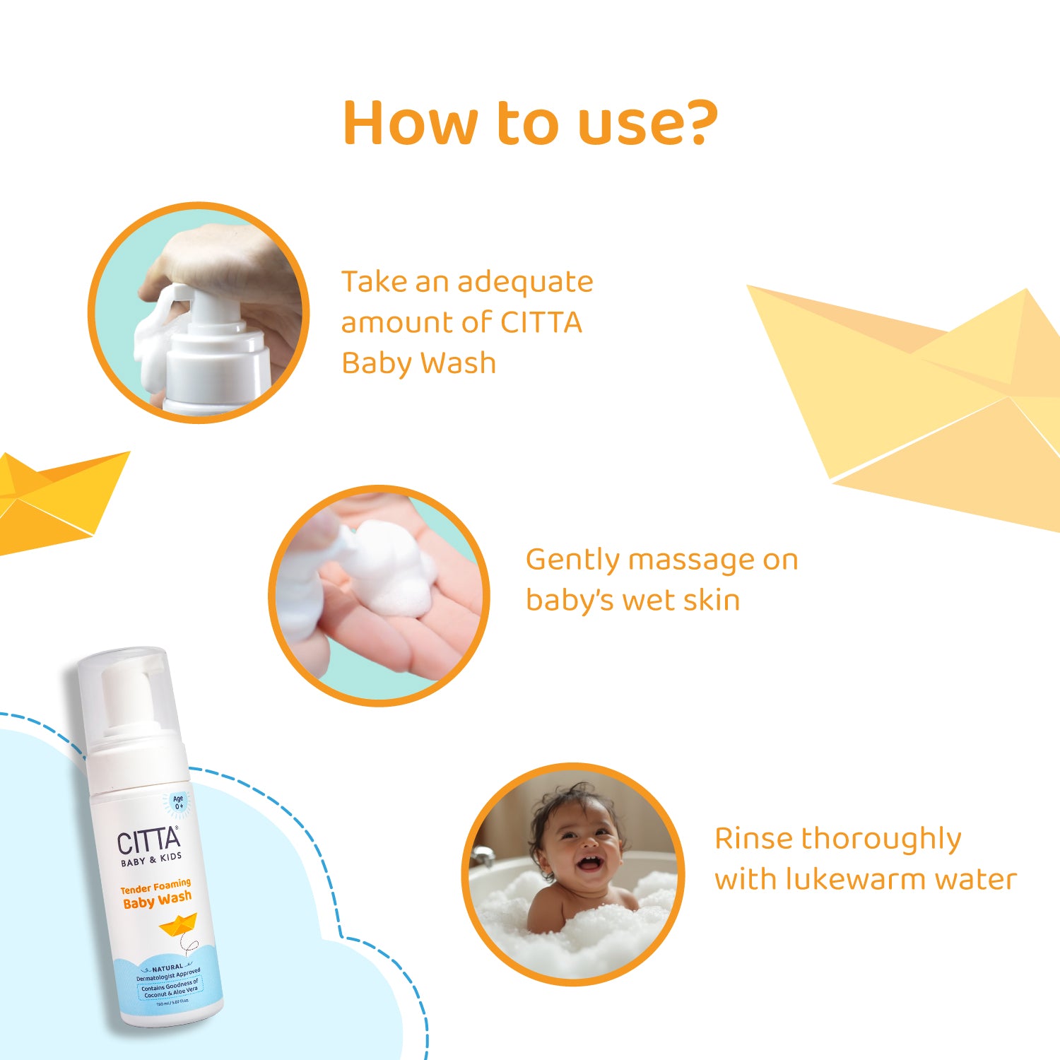 CITTA - Natural Tender Foaming Baby Wash (Body Wash)