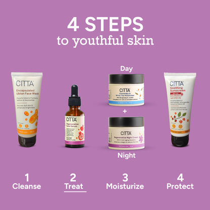  4 steps routine for anti aging youthful skin