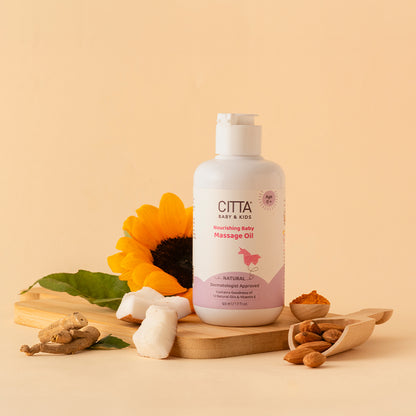  CITTA Natural Nourishing Baby Massage Oil – Best Baby Massage Oil for Newborns and infants