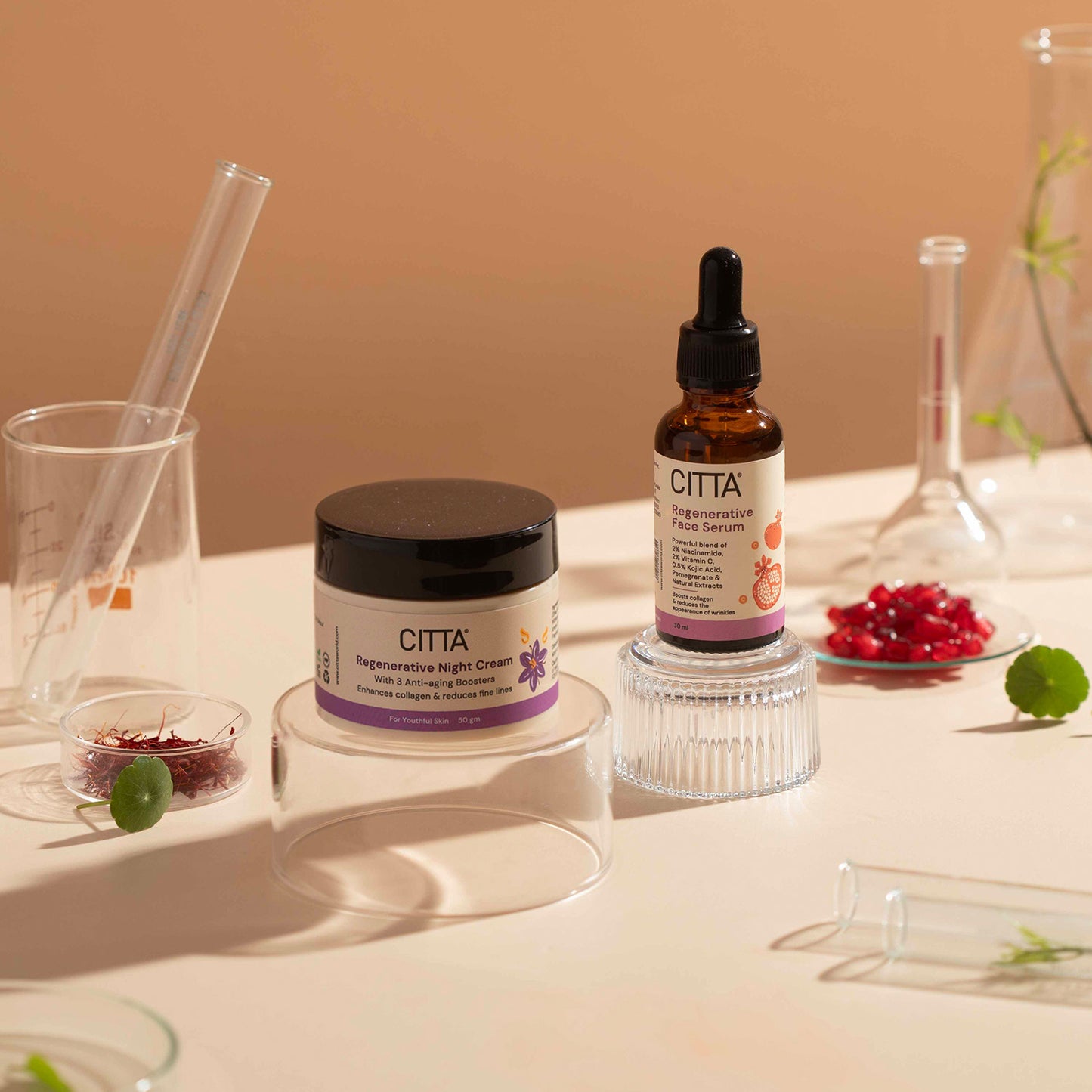 $$** Anti aging serum and night cream with niacinamide vitamin C retinol and kojic acid