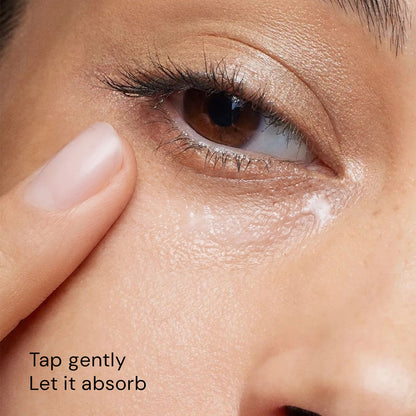  Applying CITTA Advanced Peptide Under Eye Cream gently around the eye area