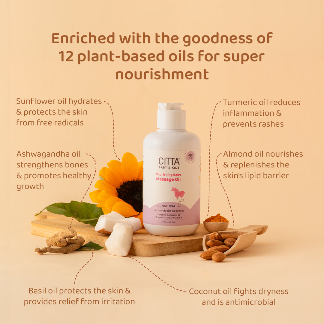CITTA - Natural Nourishing Baby Massage Oil
