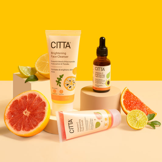 CITTA Vitamin C Face Combo - With Face Wash, Scrub & Serum
