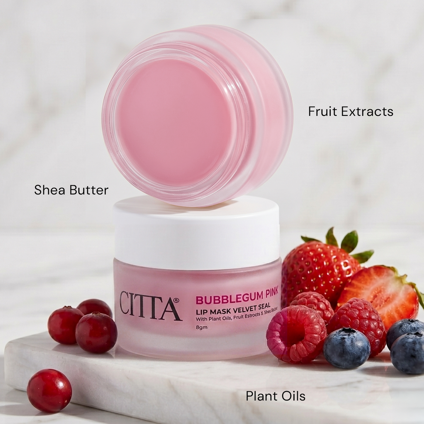 CITTA Bubblegum Pink Velvet Mask Lip Seal
