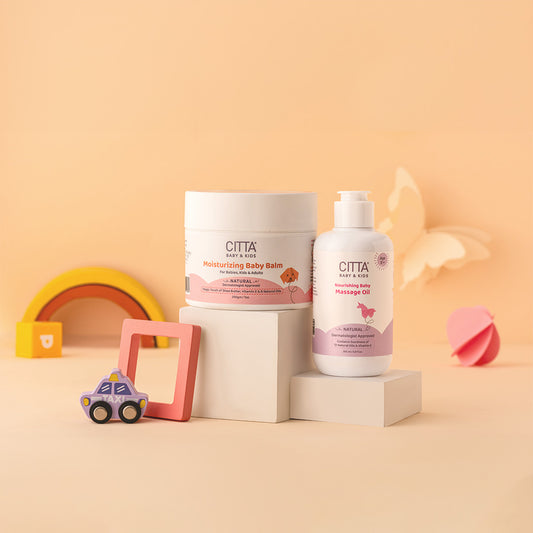 $$** Baby Moisturizer Cream & Baby Massage Oil Combo Set – CITTA All-Rounder Winter Care Duo for babies, kids and adults