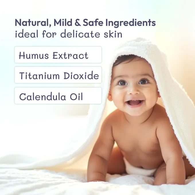 Baby Sunscreen Lotion with Natural Ingredients – Humus Extract, Calendula Oil & Titanium Dioxide