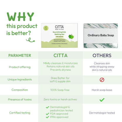  best baby bar with shea butter - 100% soap free and dermatologically tested alternative to ordinary baby soaps
