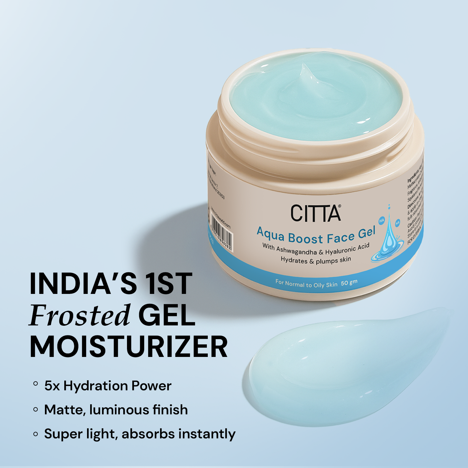 Best hydrating moisturizer with antioxidants, soothing actives and frosty light texture for oily skin