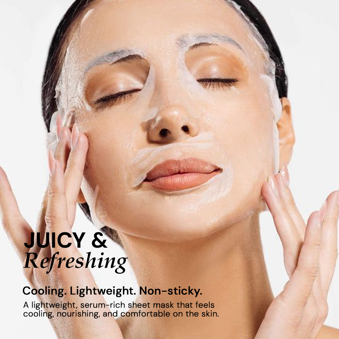 $$** Brightening sheet mask for dull skin before events and weekly glow routine