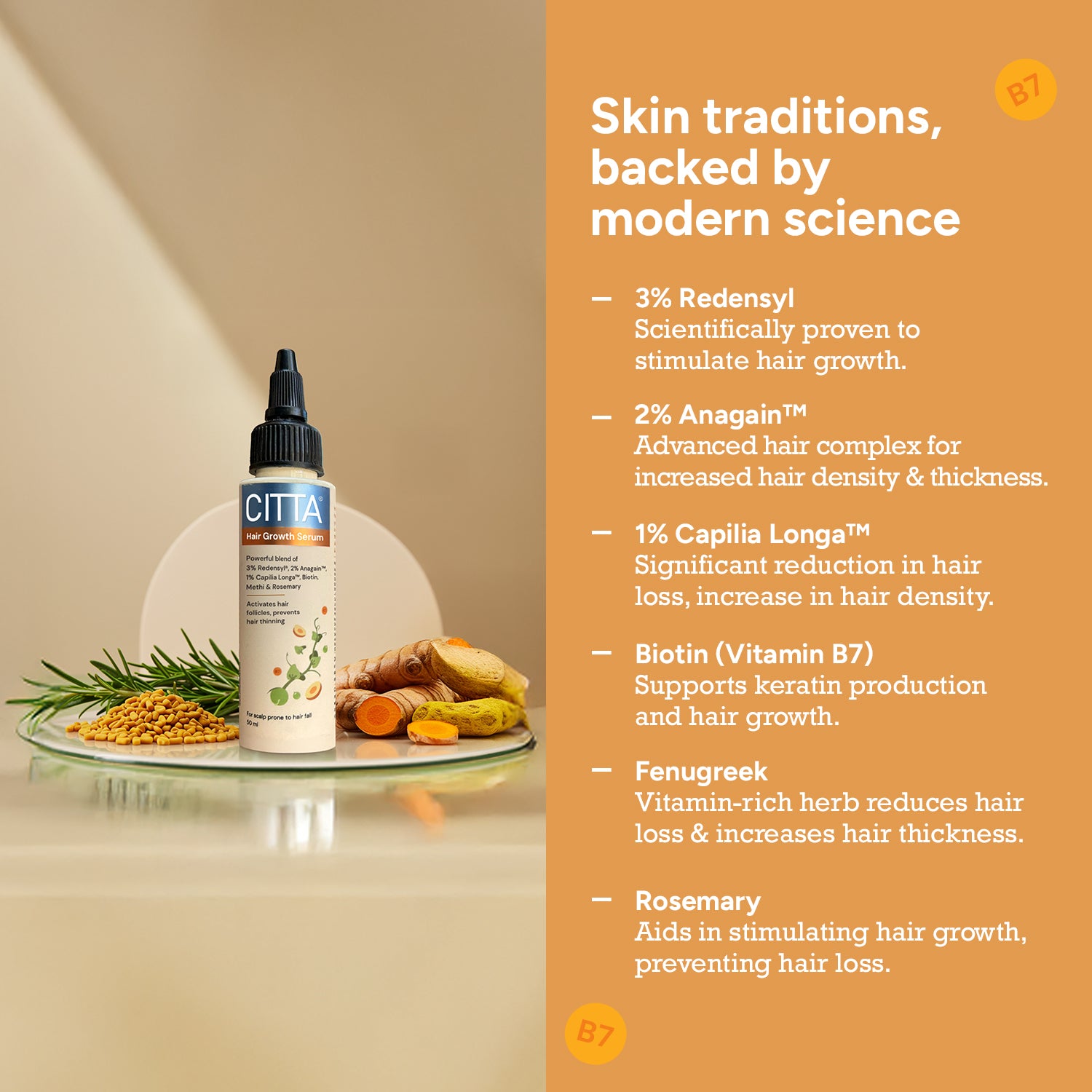  Buy natural hair growth serum | Redensyl serum | Anagain Serum