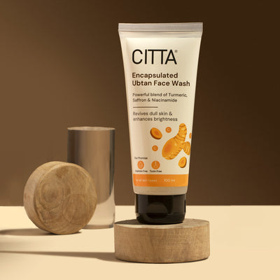 100ml $$** Buy CITTA Ubtan Face Wash with Turmeric, Saffron and Niacinamide for Tan Removal and Glow