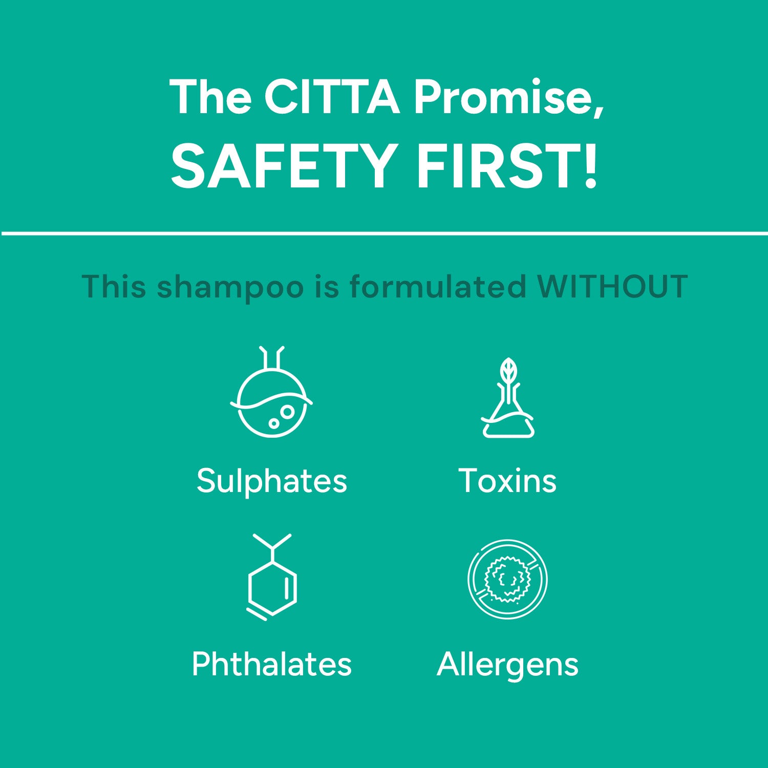  CITTA Anti Dandruff Shampoo without sulphates, toxins, phthalates, or allergens