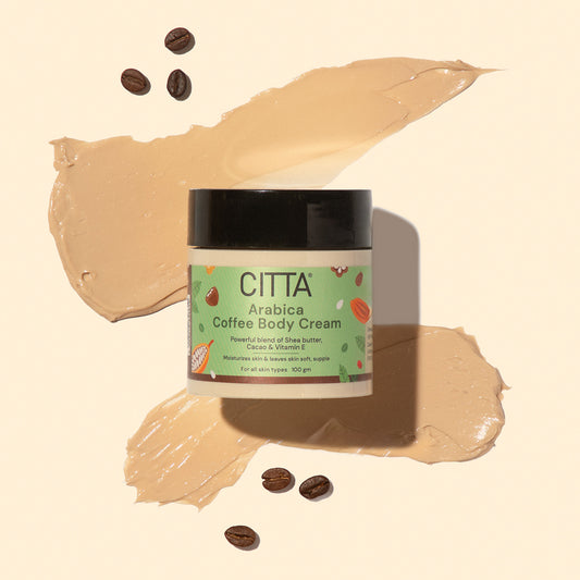 100gm $$** CITTA Arabica Coffee Body Cream with shea butter and cocoa butter for glowing nourished skin