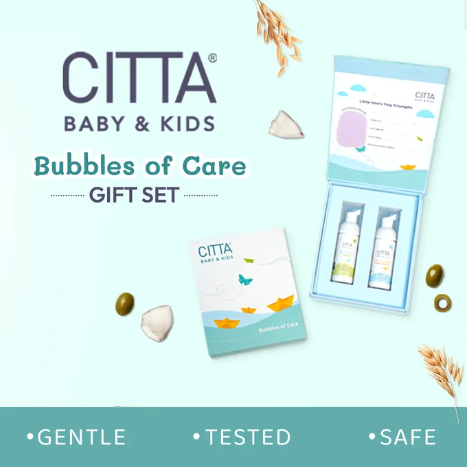CITTA Bubbles of Care Baby Bath Gift Set – Gentle, Tested, and Safe for Babies