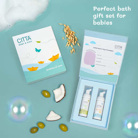 $$** CITTA Bubbles of Care – gentle baby bath set with baby shampoo and baby wash