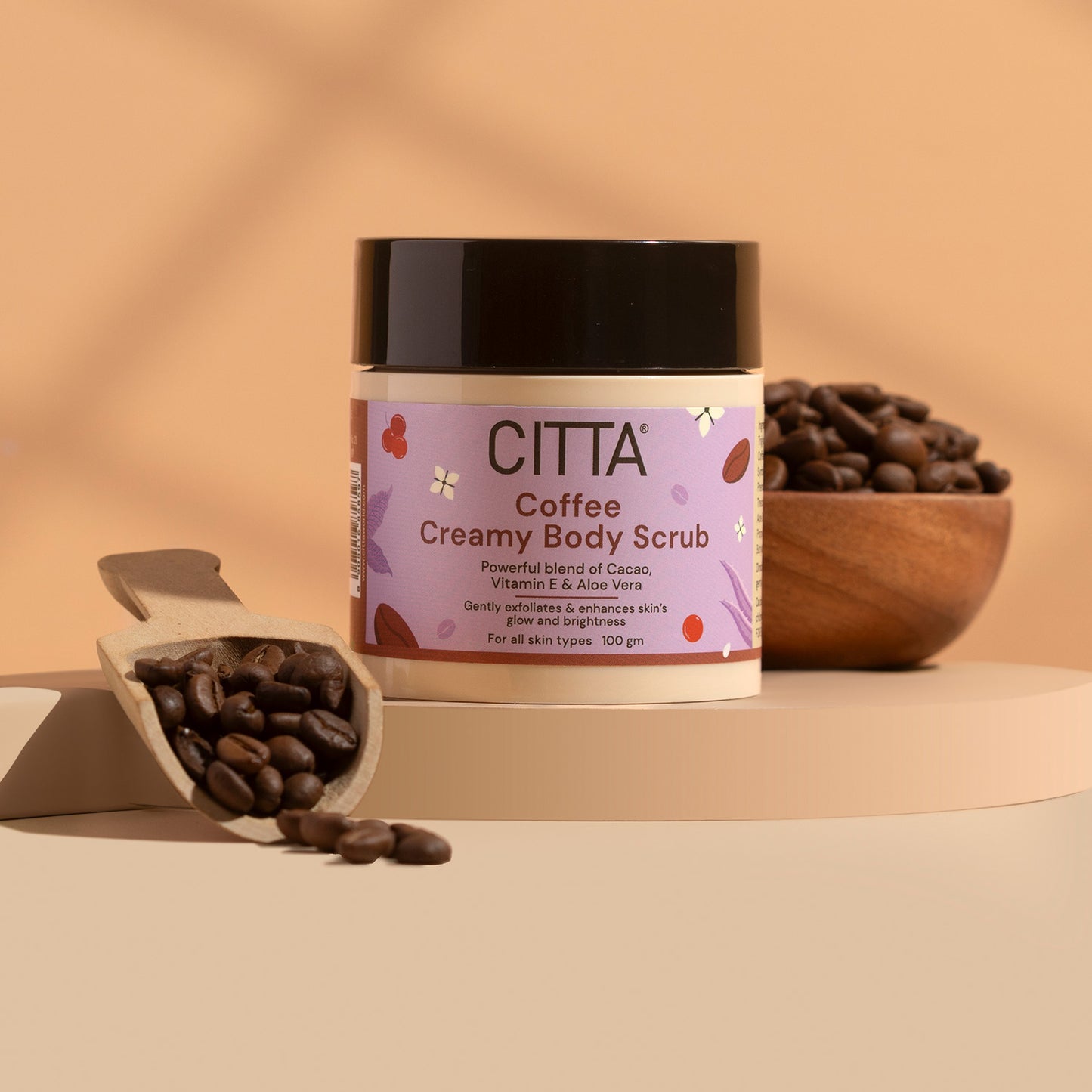 100gm $$** Buy CITTA Coffee Creamy Body Scrub online in India – Natural coffee scrub for glowing, exfoliated skin
