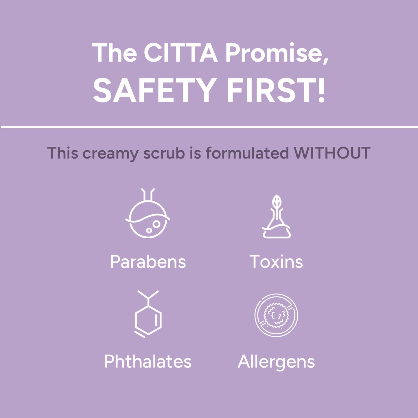 100gm $$** CITTA Coffee Creamy Body Scrub free from parabens, toxins, phthalates, and allergens