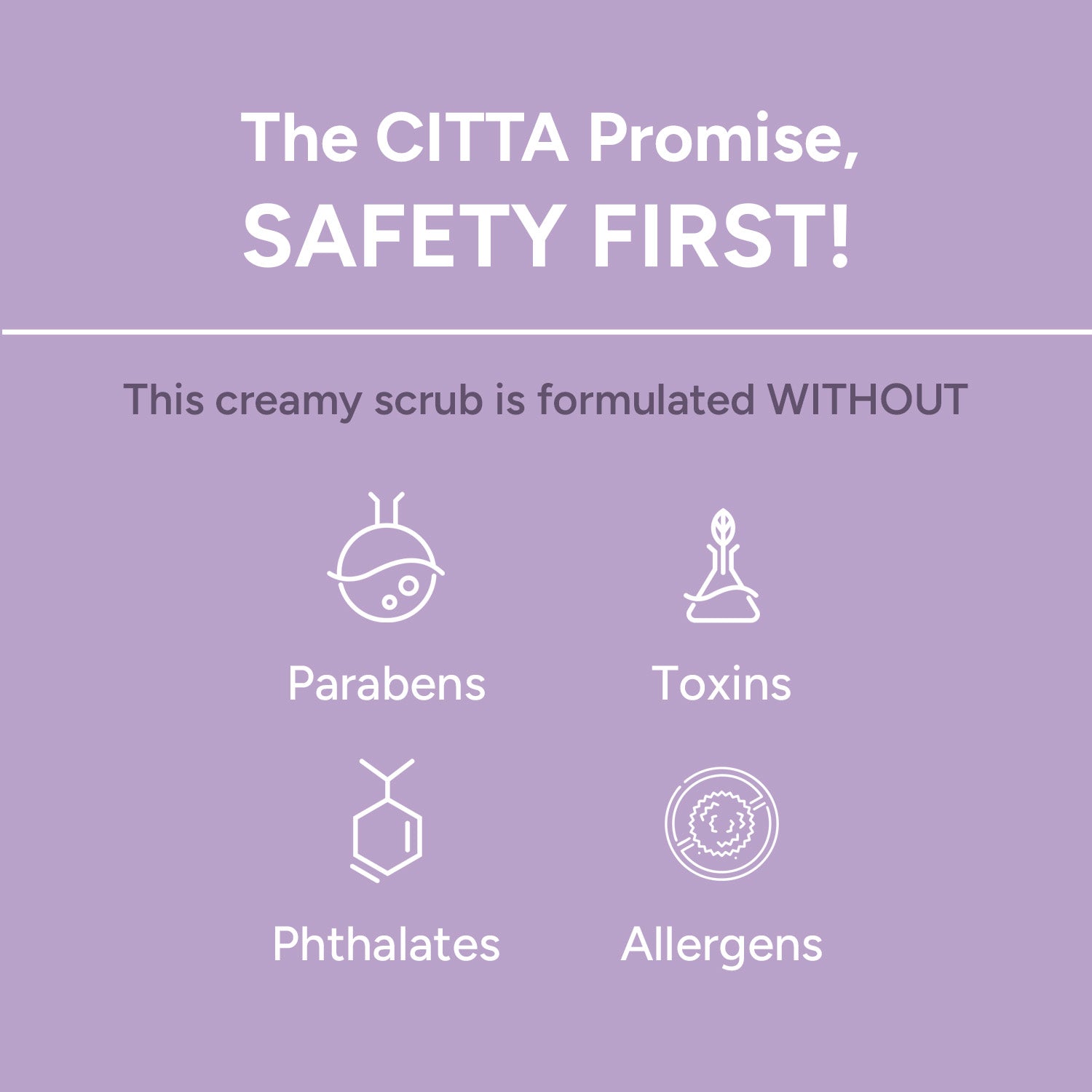  CITTA Coffee Creamy Body Scrub free from parabens, toxins, phthalates, and allergens