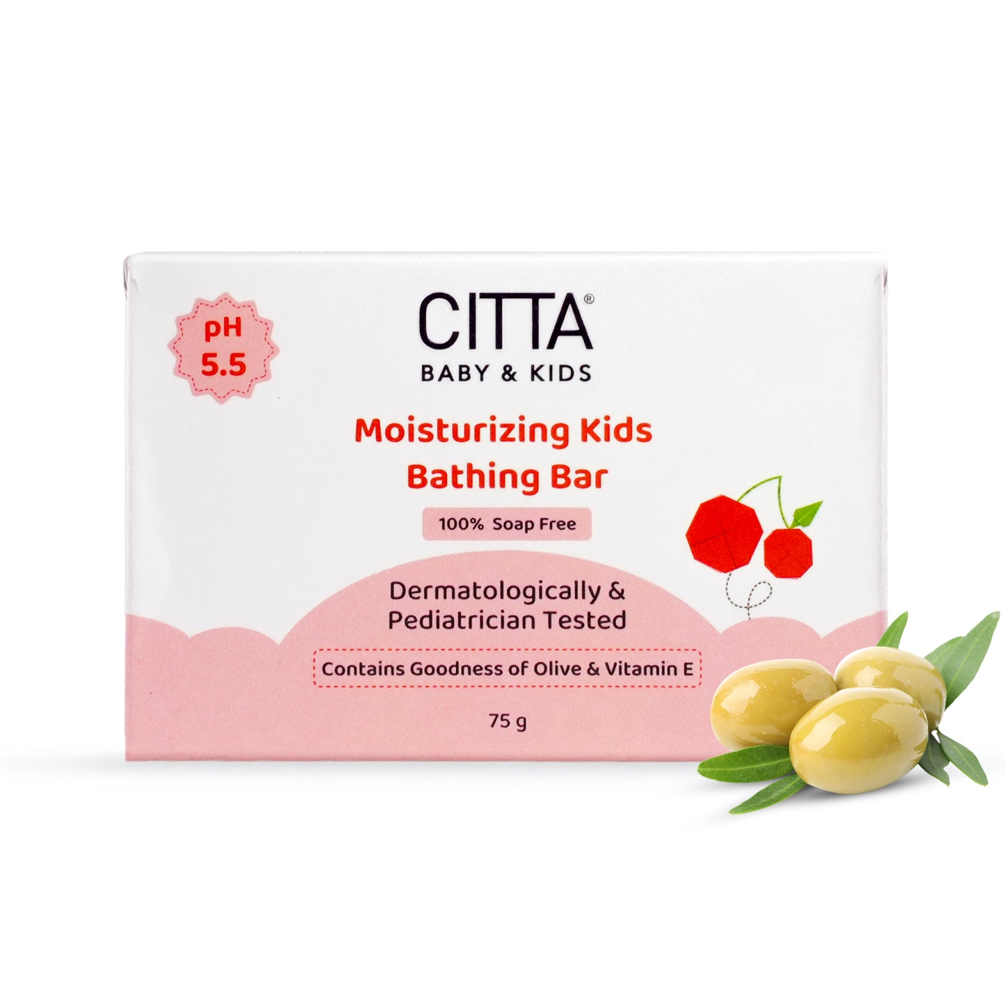 Buy 3 get 1 FREE $$** CITTA Moisturizing Kids Bathing Bar – best soap for kids with olive oil and vitamin E