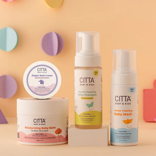 $$** CITTA Monsoon Baby Care Set – Baby Shampoo, Baby Wash, Balm & Diaper Rash Cream for Newborns and Kids