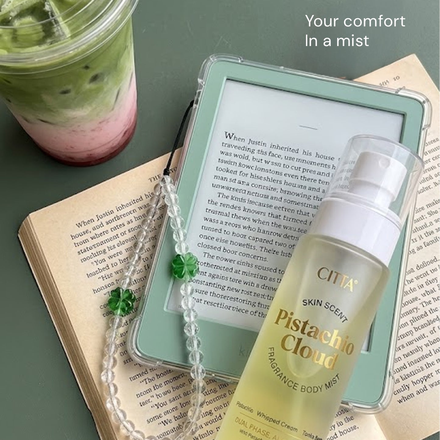 100ml $$** CITTA Pistachio Skin Scent Body Mist inspired by comforting gourmand scents