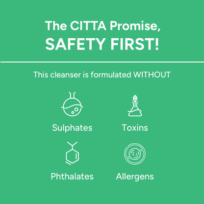  citta promise – safety first cleanser formulated without sulphates, toxins, phthalates, or allergens