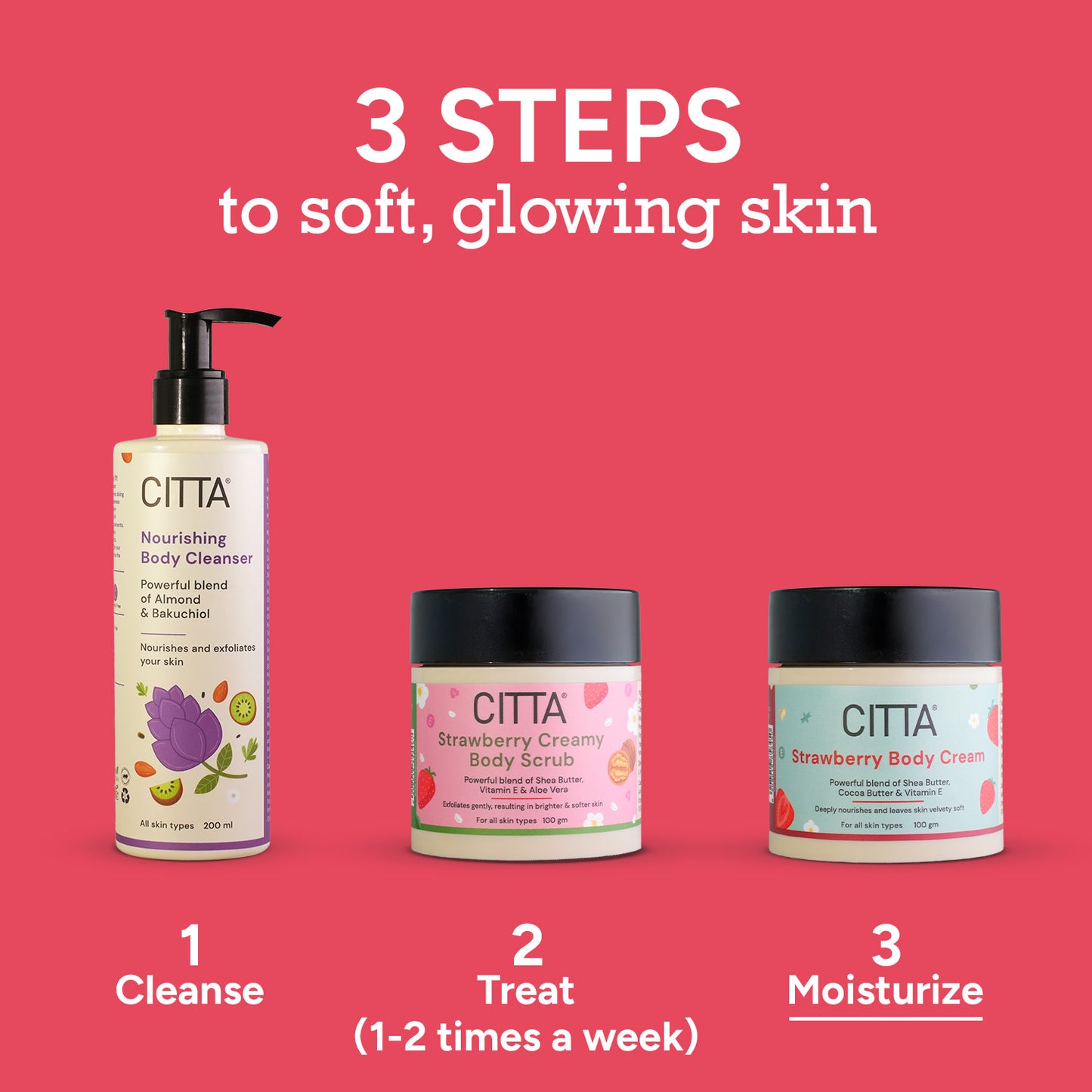 100gm $$** CITTA Skincare products online- 3 steps skin routine for glowing skin